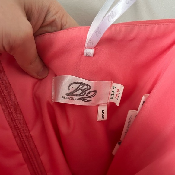 B2 Jasmine Strapless Chiffon Prom/Grad Short Dress - Picture 6 of 6